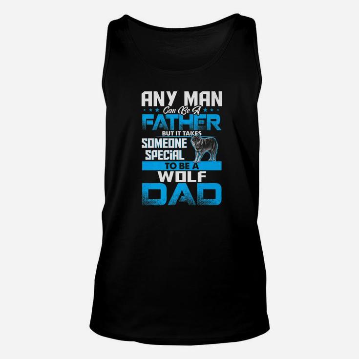 Wolf Dad Animal Lovers Fathers Day Gif Unisex Tank Top