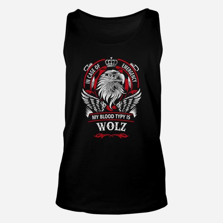 Wolz Name Shirt, Wolz Funny Name, Wolz Family Name Gifts T Shirt Unisex Tank Top