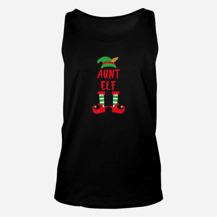 Womens Aunt Elf Xmas Matching Family Christmas Pajamas Gift Unisex Tank Top