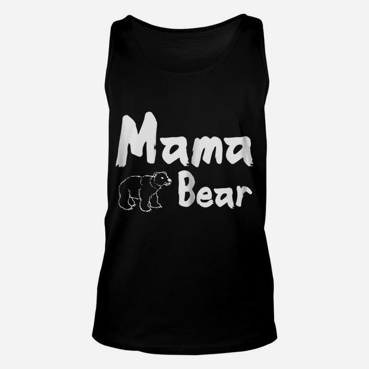 Womens Mama Bear With Bear Artwork Unisex Tank Top