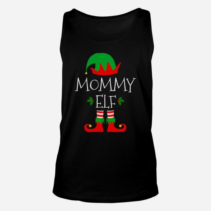 Womens Mommy Elf Matching Family Group Christmas Gifts Unisex Tank Top