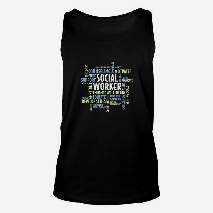 Words Lcsw Social Work Month Gift For Social Worker Unisex Tank Top
