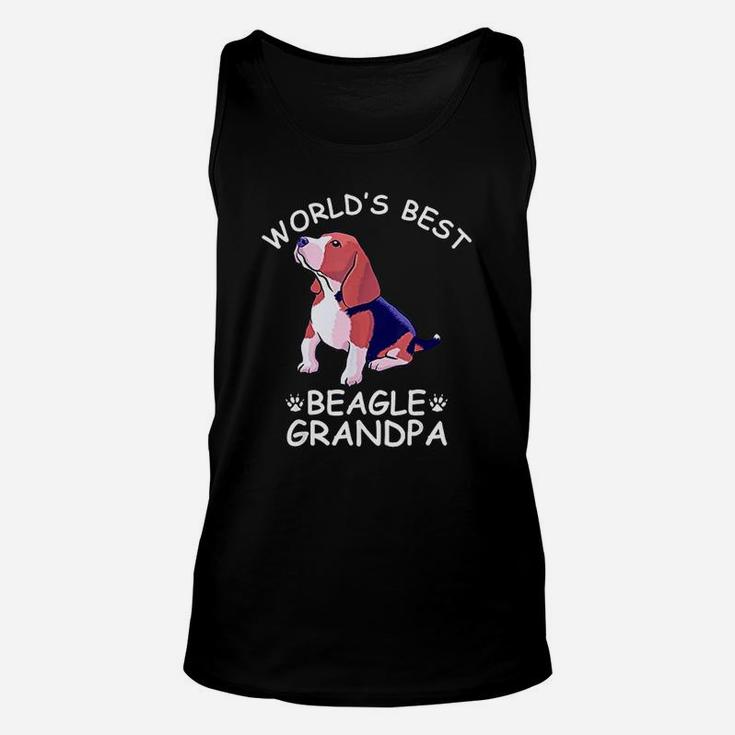 World Best Beagle Grandpa Funny Granddog Dog Lover Unisex Tank Top