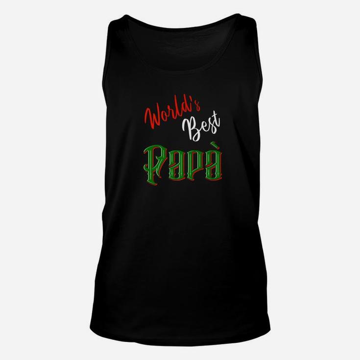 Worlds Best Papa Fathers Day, best christmas gifts for dad Unisex Tank Top