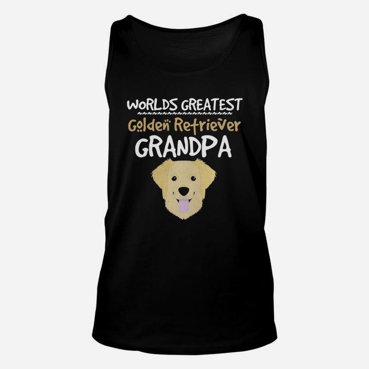 Worlds Greatest Golden Retriever Grandpa Funny Love Shirts Unisex Tank Top