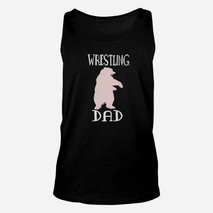 Wrestling Dad Funny Bear Fathers Day Christmas Gift Unisex Tank Top