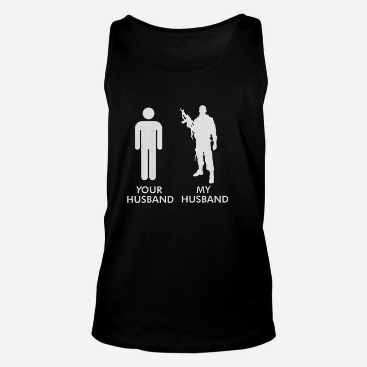 Your Husband Vs My Husband Army Wife Unisex Tank Top