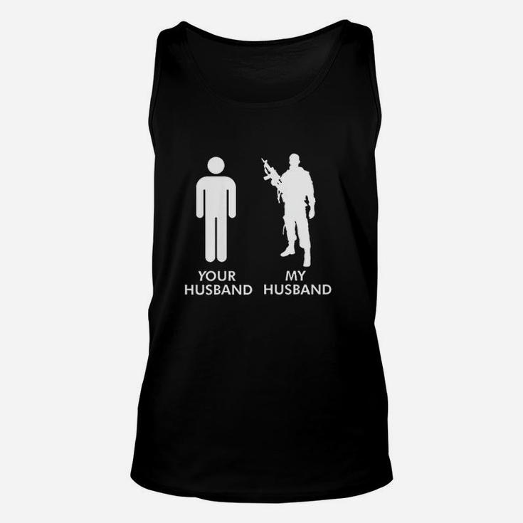 Your Husband Vs My Husband Army Wife Unisex Tank Top