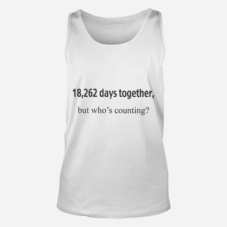 18262 Days Together But Whos Counting Happy 50th Anniversary Unisex Tank Top