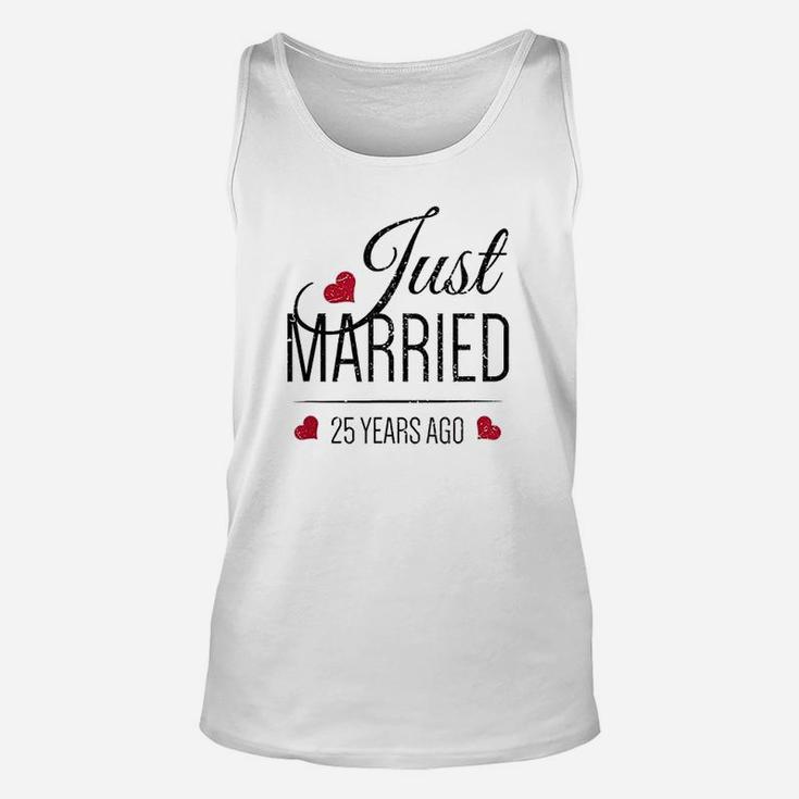 25th Wedding Anniversary Just Married 25 Years Ago Unisex Tank Top