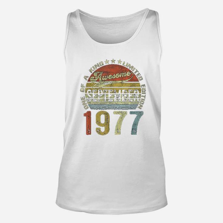 45 Years Old Gifts Vintage September 1977 45th Birthday Gift  Unisex Tank Top