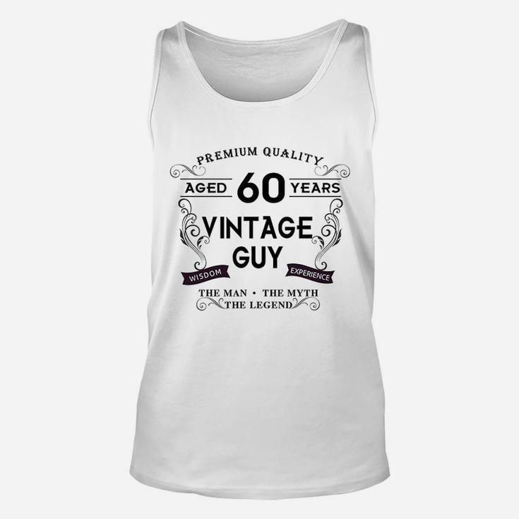 60th Birthday Gifts Aged 60 Years Vintage Unisex Tank Top