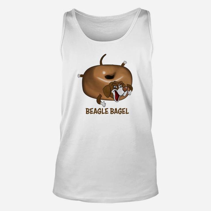 Beagle Likes Sweet Bagel Funny Dog Beagle Lover Unisex Tank Top