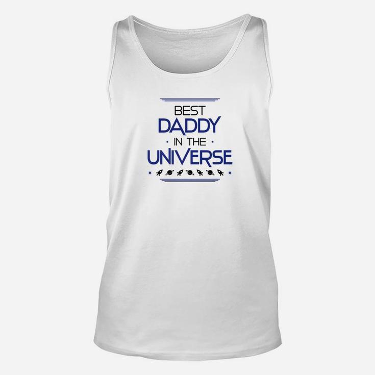 Best Daddy In The Universe Fathers Day Gifts Space From Kids Premium Unisex Tank Top