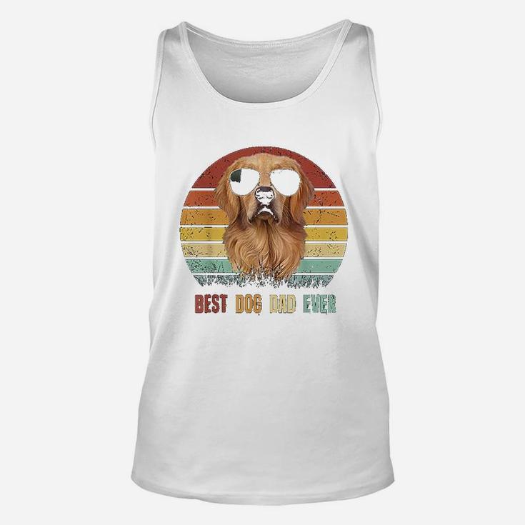 Best Dog Dad Ever Golden Retriever Fathers Day Gifts Unisex Tank Top