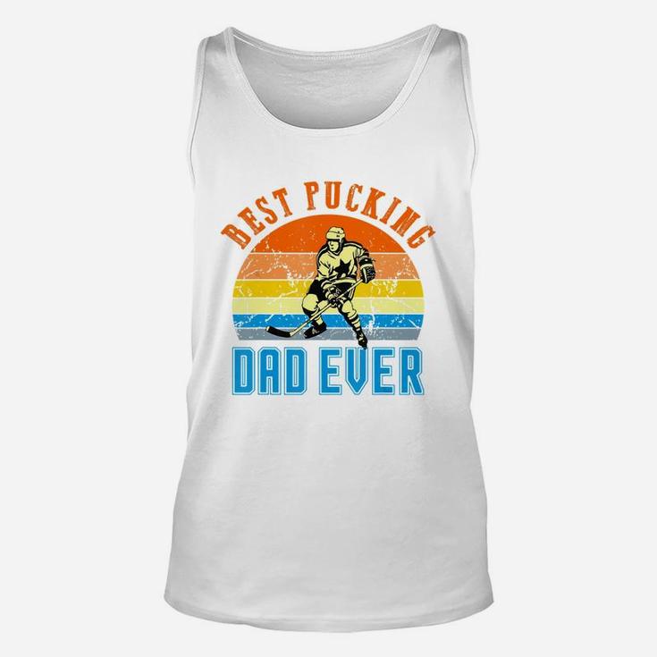 Best Pucking Dad Vintage Retro Fathers Day Gift For Men Dads T-shirt Unisex Tank Top