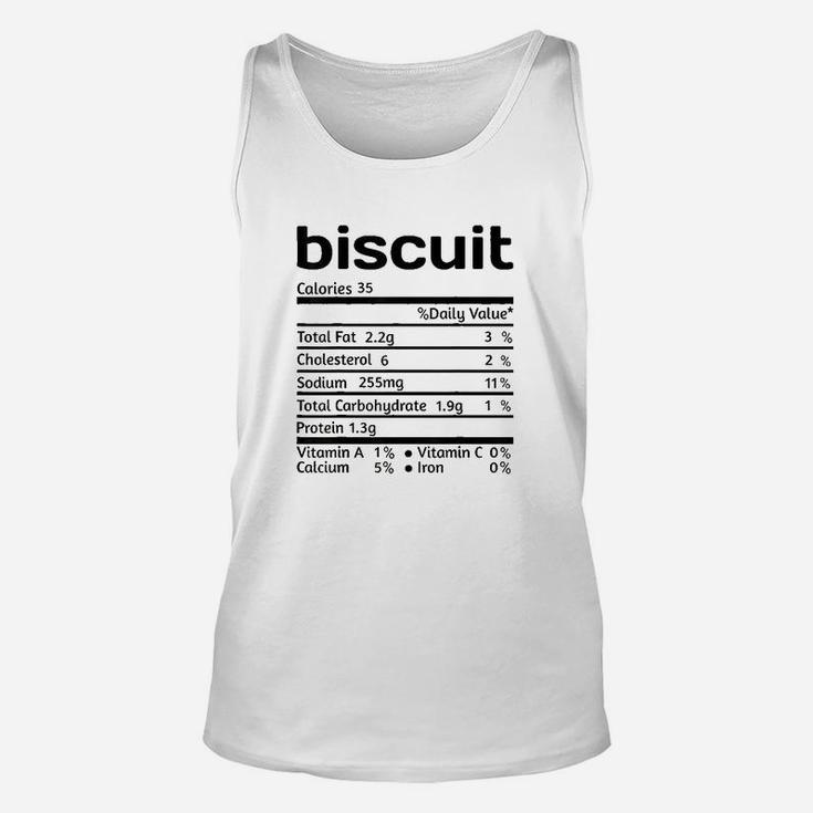 Biscuit Nutrition Facts Funny Christmas Thanksgiving Gift Unisex Tank Top