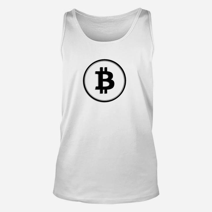 Bitcoin Logo Unisex Unisex TankTop in Weiß, Krypto Mode