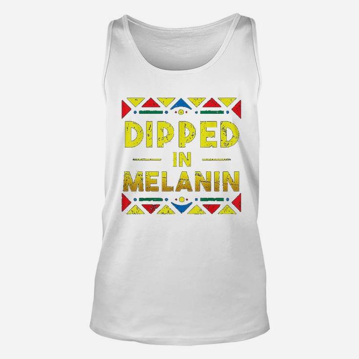 Black History Dipped In Melanin Proud African Roots Unisex Tank Top