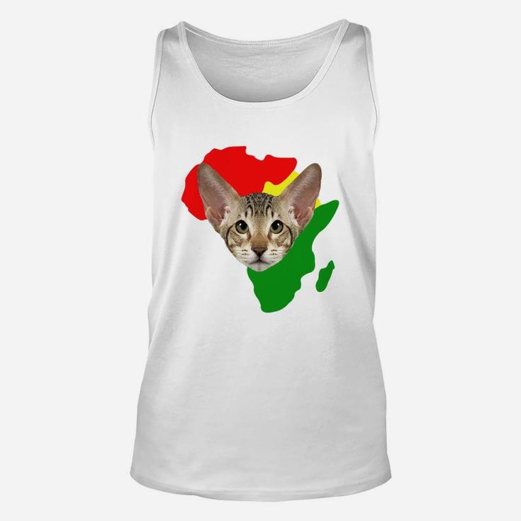 Black History Month African Map Oriental Shorthair Gift For Pet Lovers Proud Black Unisex Tank Top