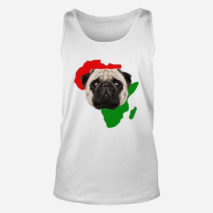Black History Month African Map Pug Gift For Pet Lovers Proud Black Unisex Tank Top