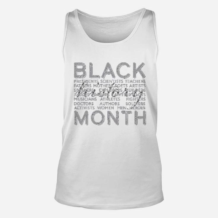 Black History Month Occupations And Identities Unisex Tank Top