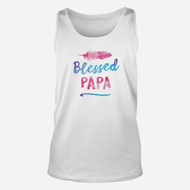 Blessed Papa Shirt Puerto Rico Dad Fathers Day Gift Unisex Tank Top