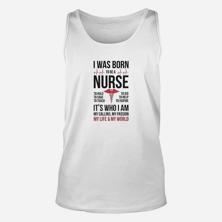 Born To Be A Nurse, funny nursing gifts Unisex Tank Top