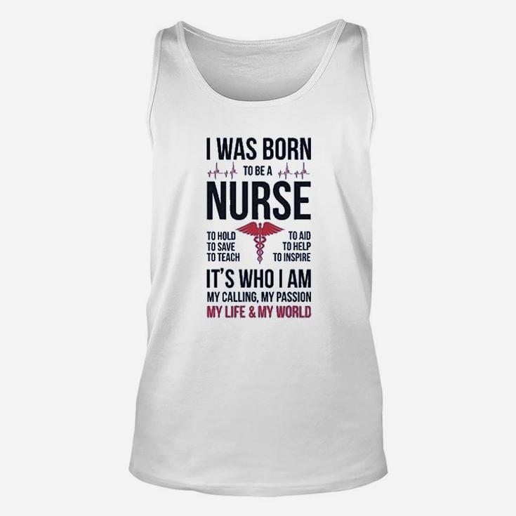 Born To Be A Nurse Gift, funny nursing gifts Unisex Tank Top