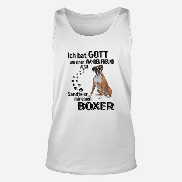 Boxer-Hund Herren Unisex TankTop: Wahrer Freund GOTT sandte BOXER