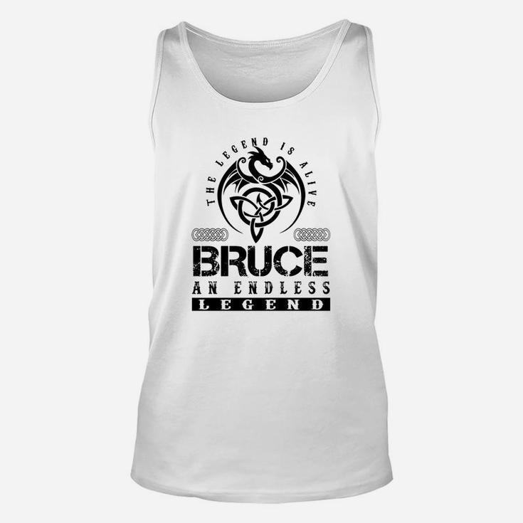 Bruce Shirts - Legend Alive Bruce Name Shirts Unisex Tank Top