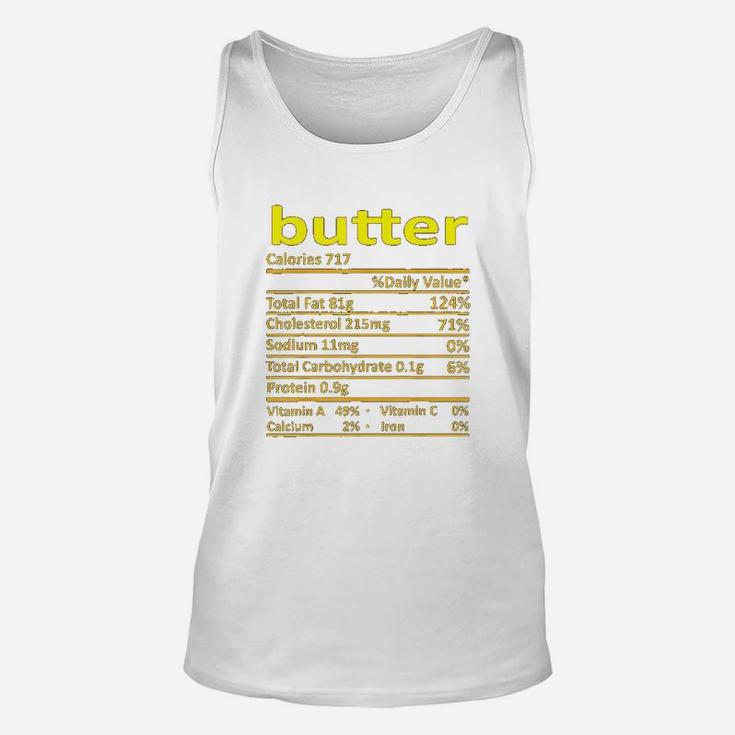 Butter Nutrition Funny Thanksgiving Costume Food Christmas Unisex Tank Top