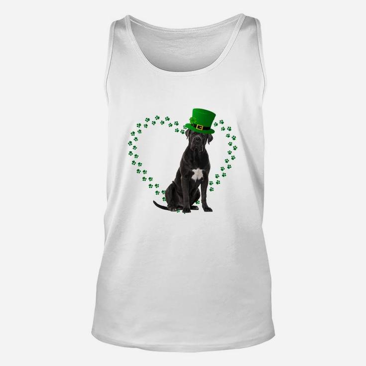 Cane Corso Heart Paw Leprechaun Hat Irish St Patricks Day Gift For Dog Lovers Unisex Tank Top