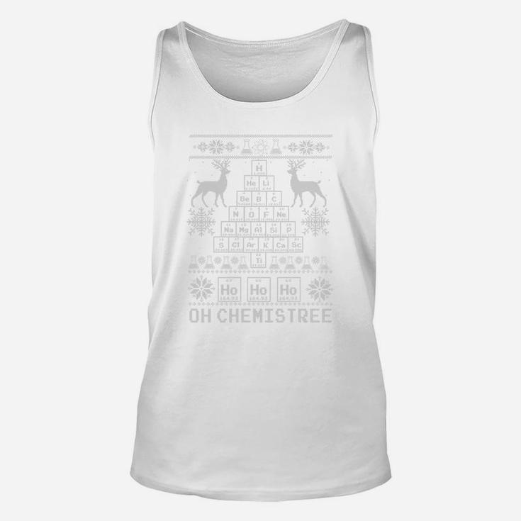Chemist Tree Oh Chemistry Tree Ugly Christmas Sweater Unisex Tank Top