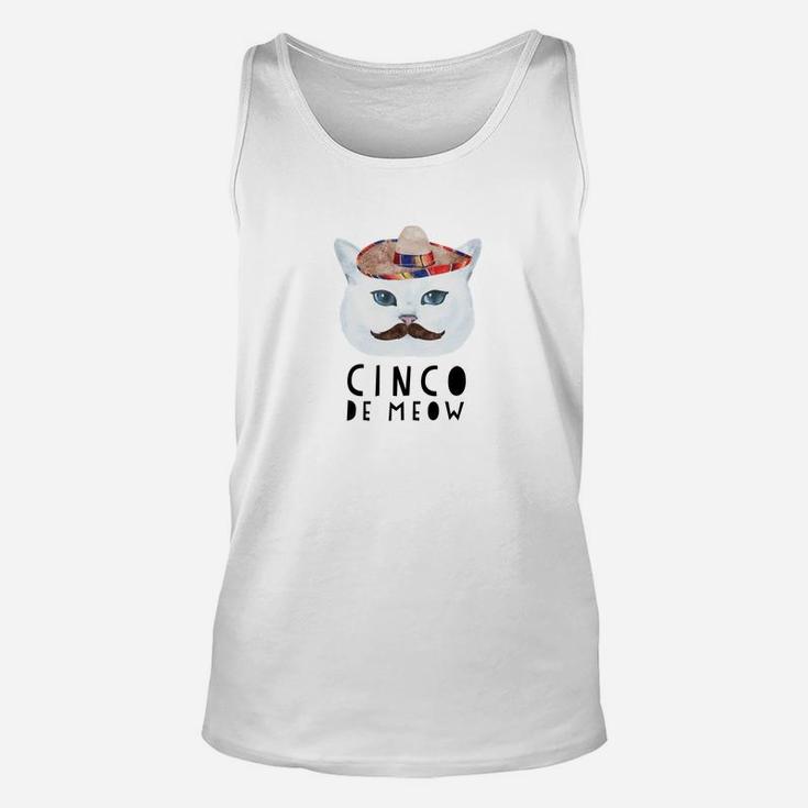 Cinco De Meow Funny Mexican De Mayo Cat Unisex Tank Top