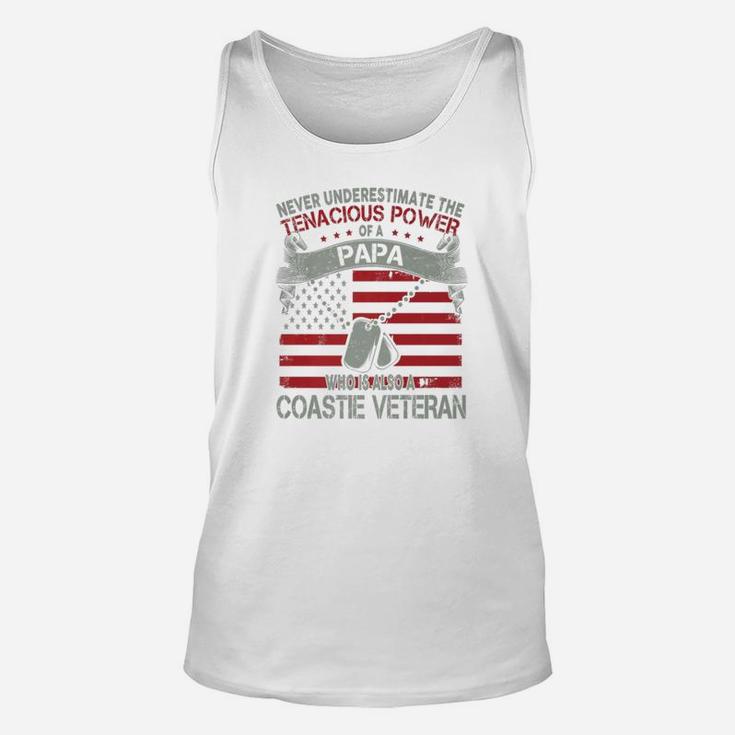 Coastie Veteran A Papa, best christmas gifts for dad Unisex Tank Top
