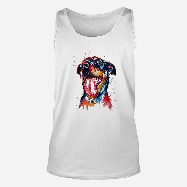 Colorful Rottweiler Dog Lover Dad Mom Unisex Tank Top