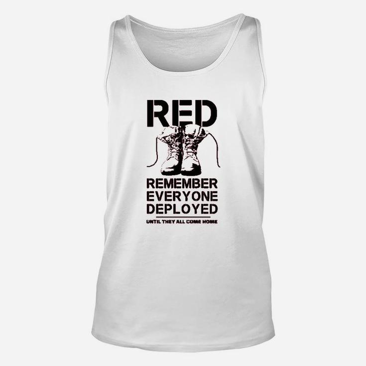 Combat Boots Red Friday Remember Everyone Deployed Unisex Tank Top