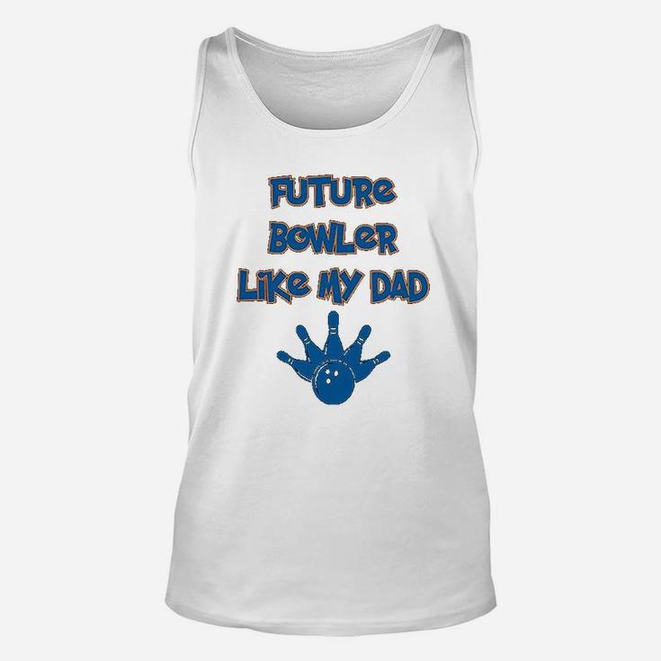 Custom Toddler Future Bowler Like My Dad Bowling Fathers Day Cotton Unisex Tank Top