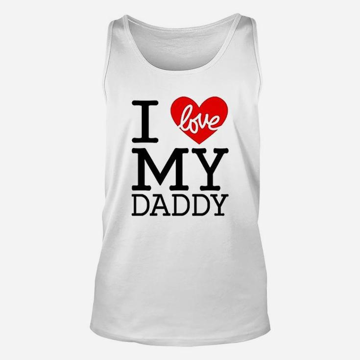 Cute Baby Boy And Baby Girl I Love My Daddy Unisex Tank Top