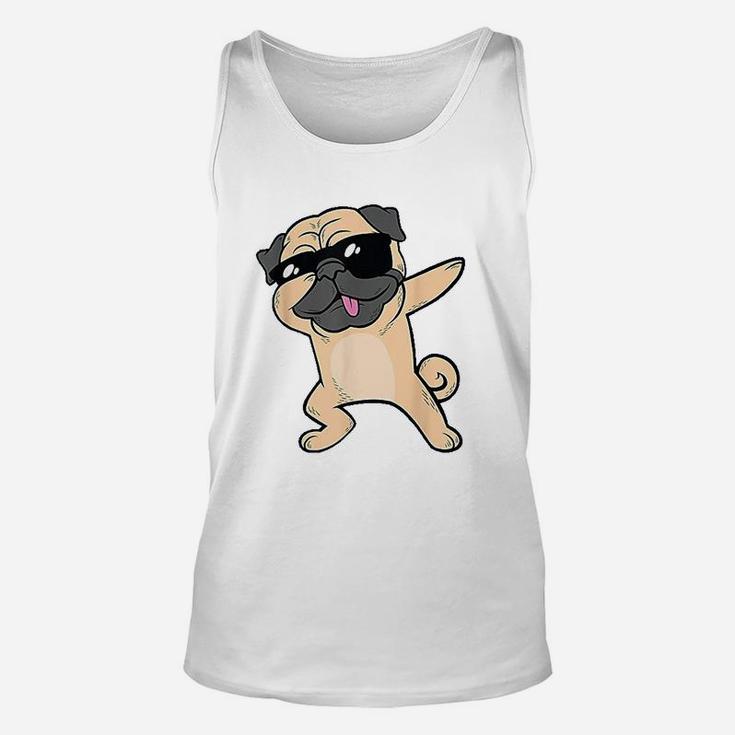 Dabbing Pug Dog Dab Animal Cool Sunglasses Unisex Tank Top