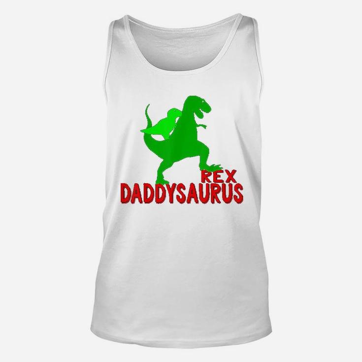 Daddysaurus Funny Dinosaur Trex Fathers Day Dad Unisex Tank Top