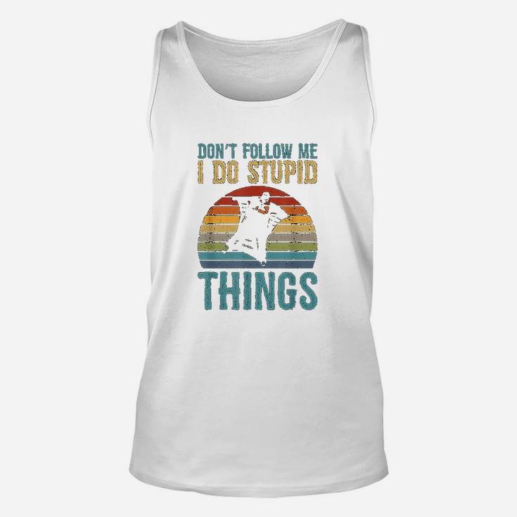 Dont Follow Me I Do Stupid Things Wingsuit Skydiving Unisex Tank Top