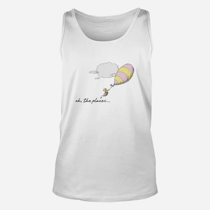 Dr Seuss Oh The Places You'll Go Oh, The Places Balloon Unisex Tank Top