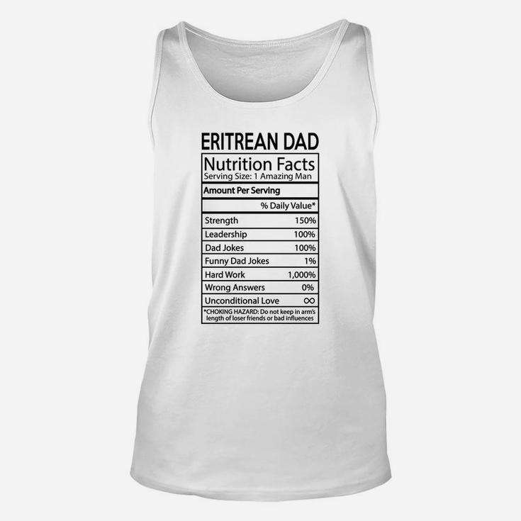 Eritrean Dad Nutrition Facts Joke Nationality Unisex Tank Top
