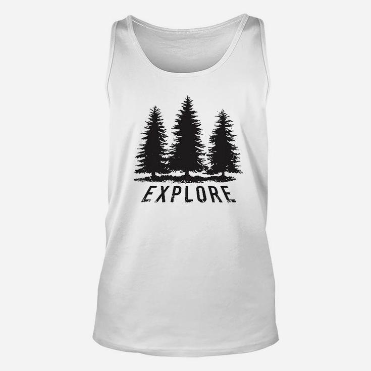 Explore Pine Trees Outdoor Adventure Cool Unisex Tank Top
