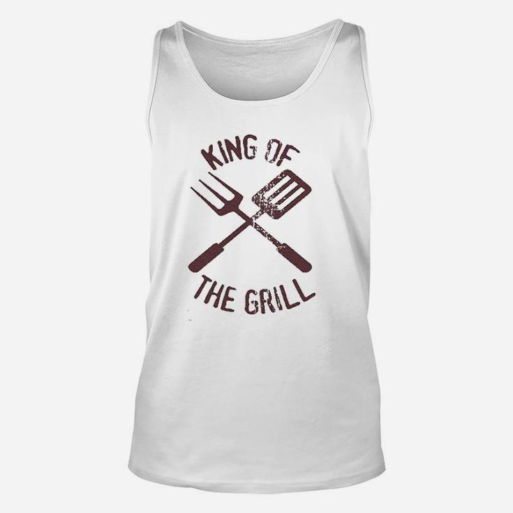 Fathers Day King Of The Grill, dad birthday gifts Unisex Tank Top