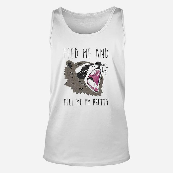 Feed Me And Tell Me Im Pretty Raccoon Athletic Unisex Tank Top