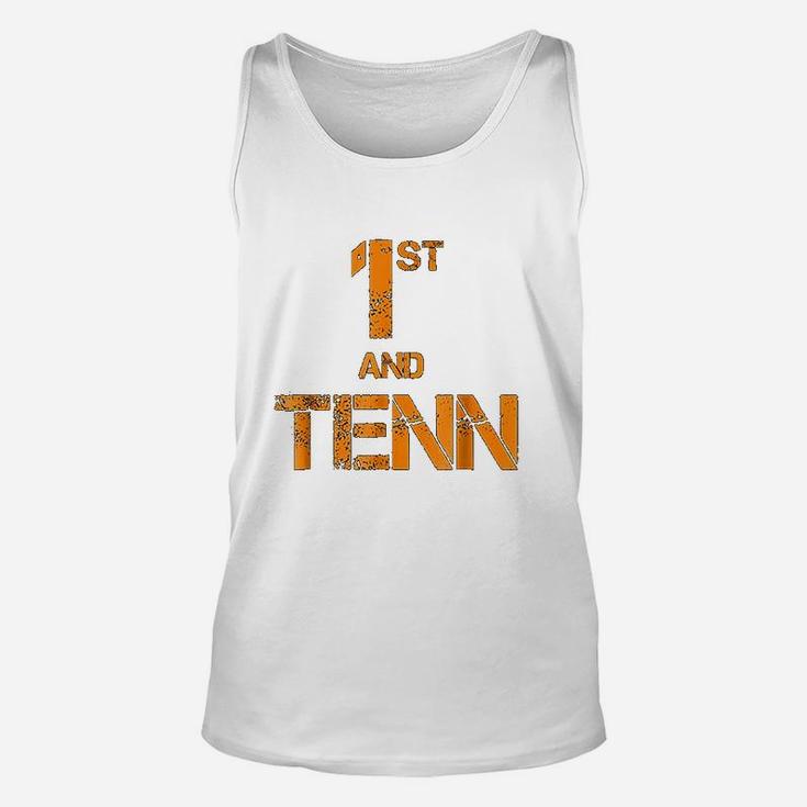 First And Ten Tennessee State Orange Football Fan Unisex Tank Top