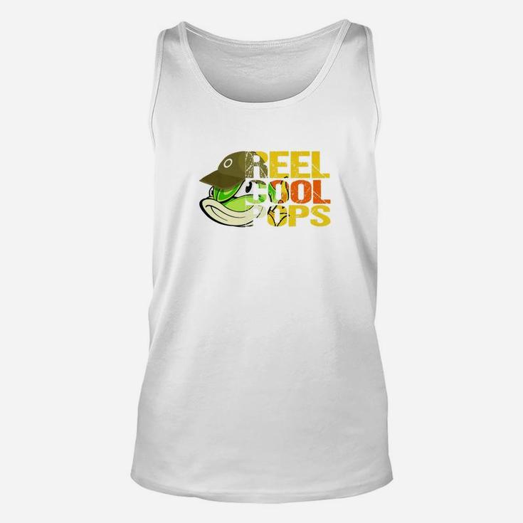 Fishing Reel Cool Pops Fathers Day Gift For Husband Or Dad Premium Unisex Tank Top